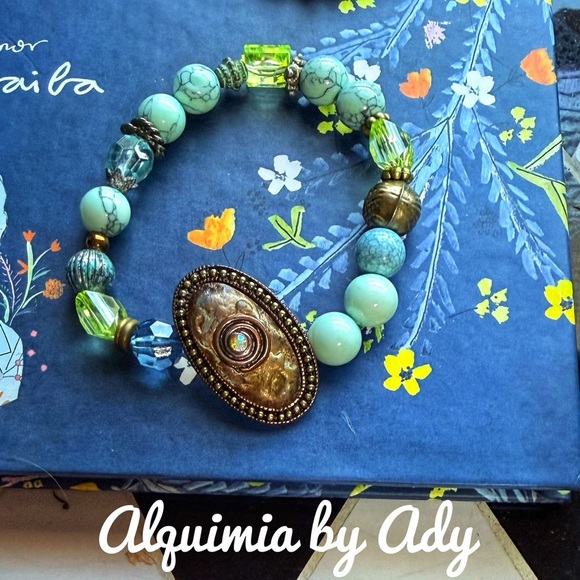 Alquimia Turquoise and Gold Bracelet - Picture 1 of 6
